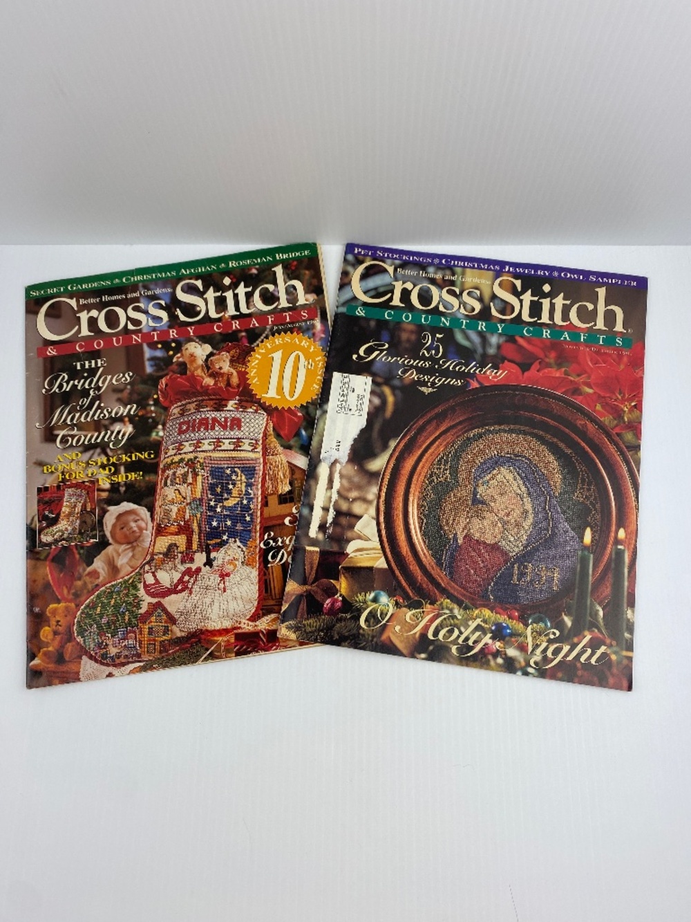 Better Homes and Gardens Cross Stitch Country Crafts Magazine 1994 1995 Lot of 2